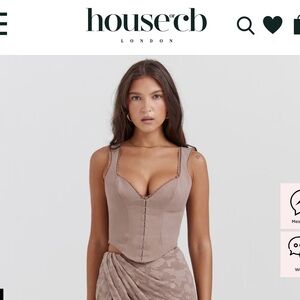 House of CB brown corset top